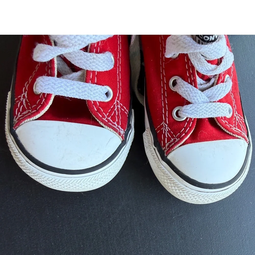 Converse Chuck Taylor All Star Red Infant Sneakers 7J236 Size 7 US
